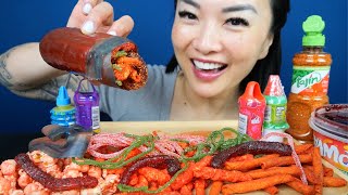 TikTok VIRAL FOODS CHAMOY PICKLE ASMR EATING SOUNDS LIGHT WHISPERS  SASASMR [upl. by Anilak]