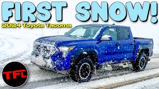 The New 2024 Toyota Tacoma Is a Real EyeOpener In The Snow AND Mud [upl. by Asiuqram]