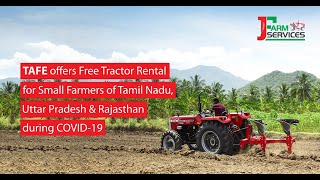 TAFE JFarm Services App  Free Tractor Rental for Small Farmers [upl. by Guinn]