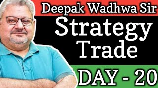 Deepak Wadhwa Sir Strategy Trade DAY  20 DeepakWadhwaOFFICIAL TraderDeepa [upl. by Sharla892]