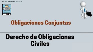 Obligaciones Conjuntas  Derecho de Obligaciones Civiles [upl. by Silber]