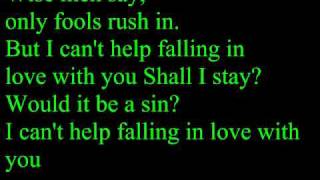 UB40  I Cant Help Falling In Love With YouLyrics [upl. by Chrotoem]