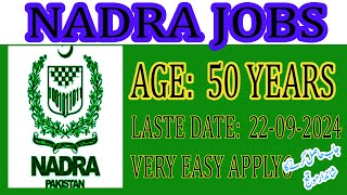 NADRA GOVT JOBS 2024 I NADRA JOBS I LATEST Jobs NADRA I TODAY JOBS PAK I NADRA JOBS ISLAMABAD [upl. by Margret332]