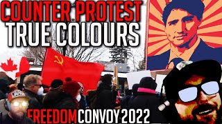 Communist Flags at Counter Protest in Ottawa  Freedom Convoy 2022 [upl. by Malvia]