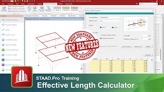 Using the Effective Length Calculator in STAADPro [upl. by Mandeville]