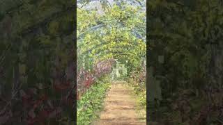 Givernygarden impressionism gardenscapes gardenart nature flowers oilpainting fypshorts [upl. by Tamqrah]