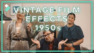 Vintage Film Effect 1950s Video Style  Wondershare Filmora X Tutorial [upl. by Aitropal149]