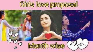 Types of Girls Love ❤ Proposal Month wise💞 🌹 [upl. by Nilesoy149]