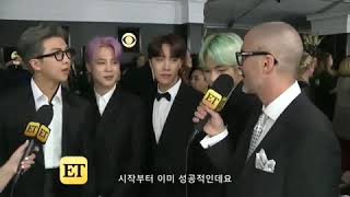 BTS TXT TOMORROWXTOGETHER BTS and TXT Bts was asked about TXT Grammy 2019 [upl. by Corri]