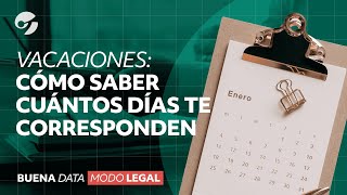 Cuántos DÍAS de VACACIONES te CORRESPONDEN en el TRABAJO según la MODALIDAD y ANTIGÜEDAD [upl. by Parfitt614]