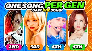 SAVE ONE SONG PER GEN✨2nd or 3rd or 4th or 5th  Kpop Quiz challenge 2024  KMusic Quiz [upl. by Wehtam]