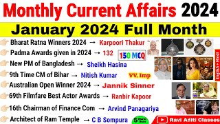 January 2024 Monthly Current Affairs  Jan Current Affairs 2024  Monthly Current Affairs 2024 [upl. by Nahij]