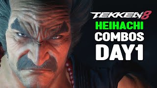 Tekken 8  Heihachi Mishima Day1 Combos [upl. by Leboff]