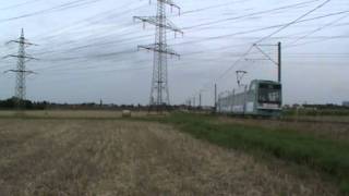 Eine RNV Straßenbahn bei Heddesheim [upl. by Batruk]