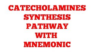 Catecholamines  Their Synthesis Pathway with Mnemonic  Epinephrine  Biochemistry [upl. by Dierolf]