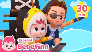 ¡Vamos al Alta Mar🌊 Soy el Valiente Pirata🏴‍☠️ y Más Canciones Infantiles  Bebefinn en español [upl. by Winston631]