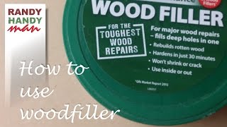 How to use mix wood filler Repairing damaged door Filling hole with ronseal woodfiller [upl. by Ahseneuq96]