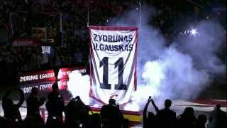 Zydrunas Ilgauskas Jersey Retired by the Cavaliers [upl. by Ainehta689]