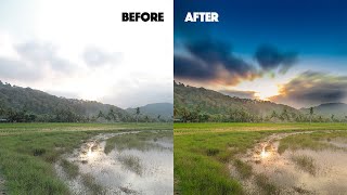 LANDSCAPE PHOTOGRAPHY EDITING PROCESS  ADOBE PHOTOSHOP CC [upl. by Bruno]