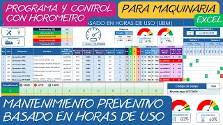 MANTENIMIENTO PREVENTIVO📆Basado en horas de uso en Excel✅para Maquinaria Pesada [upl. by Rifkin]