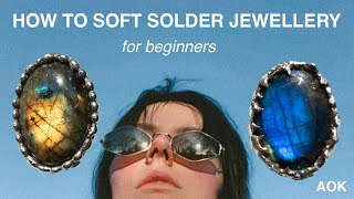 how to soft solder jewellery  tiffany technique  for beginners  step by step [upl. by Amalburga]