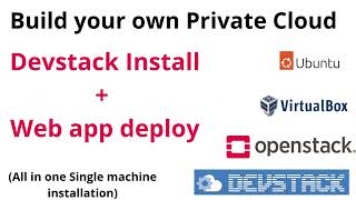 Openstack install using Devstack  VM web app deployment [upl. by Euhsoj]