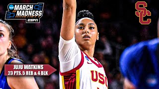 HIGHLIGHTS from JuJu Watkins NCAA Tournament DEBUT 🤩  ESPN College Basketball [upl. by Grantham15]