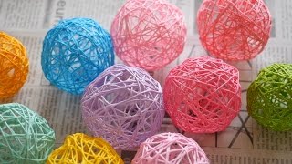 可愛いお部屋に！コットンボールライトの作り方。 how to make cotton balls [upl. by Lynnette]