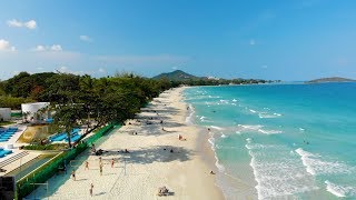 Chaweng Beach by drone  Koh Samui  Thailand 2024 4K [upl. by Pyszka]