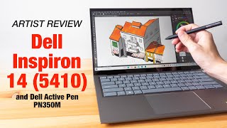 Artist Review Dell Inspiron 14 5410 with Dell Active Pen PN350M [upl. by Marcin]