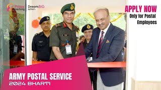 ARMY POSTAL SERVICE  2024 BHARTI FOR POSTAL EMPLOYEES  GDS [upl. by Colston521]