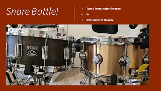 Snare Battle Tama Terminator Reissue vs DW Bronze [upl. by Nodnab]