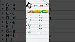 French Alphabet Letters and Sounds  How to Pronounce and Write the French Alphabet abc4u shorts [upl. by Amehr]