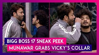 Bigg Boss 17 Sneak Peek  Jan 17 2024 Munawar FaruquiVicky Jain Get Into Ugly Physical Fight [upl. by Gershom]