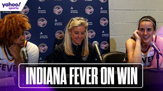 🗣️ Indiana FEVER CAITLIN CLARK react to DEFEATING Atlanta DREAM 4th WIN in a row  Yahoo Sports [upl. by Nalepka]