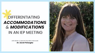 Differentiating Accommodations and Modifications in an IEP Meeting [upl. by Suruat]