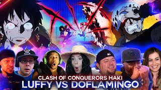 Luffy Vs Doflamingo Conquerors Haki Clash  Reaction Mashup [upl. by Nair]