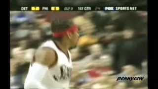 Allen Iverson Crossover on Chauncey Billups 2003 [upl. by Etnod]