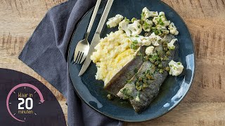 Forel met bloemkool en gestampte aardappelen  Klaar in 20 minuten [upl. by Iveson985]