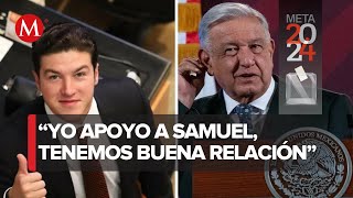 quotLe deseo lo mejorquot AMLO reitera apoyo a Samuel García tras solicitar licencia [upl. by Llessur699]