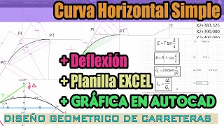 DISEÑO CURVA HORIZONTAL SIMPLE [upl. by Nirhtak]