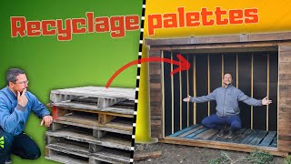 Fabriquer un ABRI DE JARDIN EN PALETTES et SANS AUTORISATION [upl. by Woolcott]