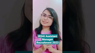 IRDAI Assistant Manager Recruitment 2023  Shivanikeswani  ZERO [upl. by Annel]