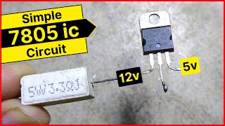 7805 Voltage Regulator Circuit 7805 ic Connection to get 5v for Power bank or Mobile Charger [upl. by Attennot]