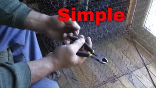 Easy method to cut chicken wire by hand [upl. by Pond]