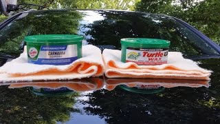 Turtle Wax Carnauba Wax VsTurtle Wax super Hard Shell Waxwater test [upl. by Thin]