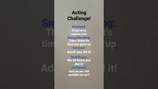 Acting Challenge acting challenge actingchallenge fyp foryou shorts firstvideo [upl. by Clementina222]