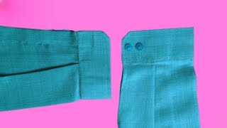 how to sew a shirt sleeve and cuff  by N A FASHION [upl. by Annawik446]