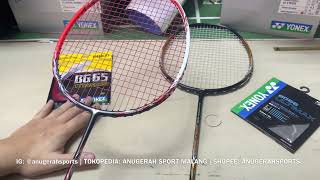 Membahas SENAR Yonex BG 65 Ti 070 MM VS BG 66 ULTIMAX 065MM by anugerahsports [upl. by Okimik]