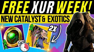 XUR Has New FREE Loot God Roll EXOTIC amp Catalyst Strange Coins Inventory Glitch July 26 Destiny 2 [upl. by Grimbald]